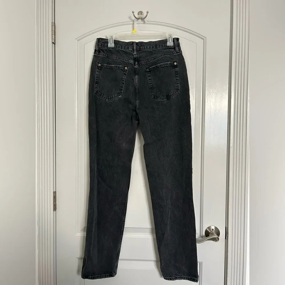 Free People We The Free Black Straight Distressed Jeans Size 29 retro grunge y2k - Picture 5 of 8